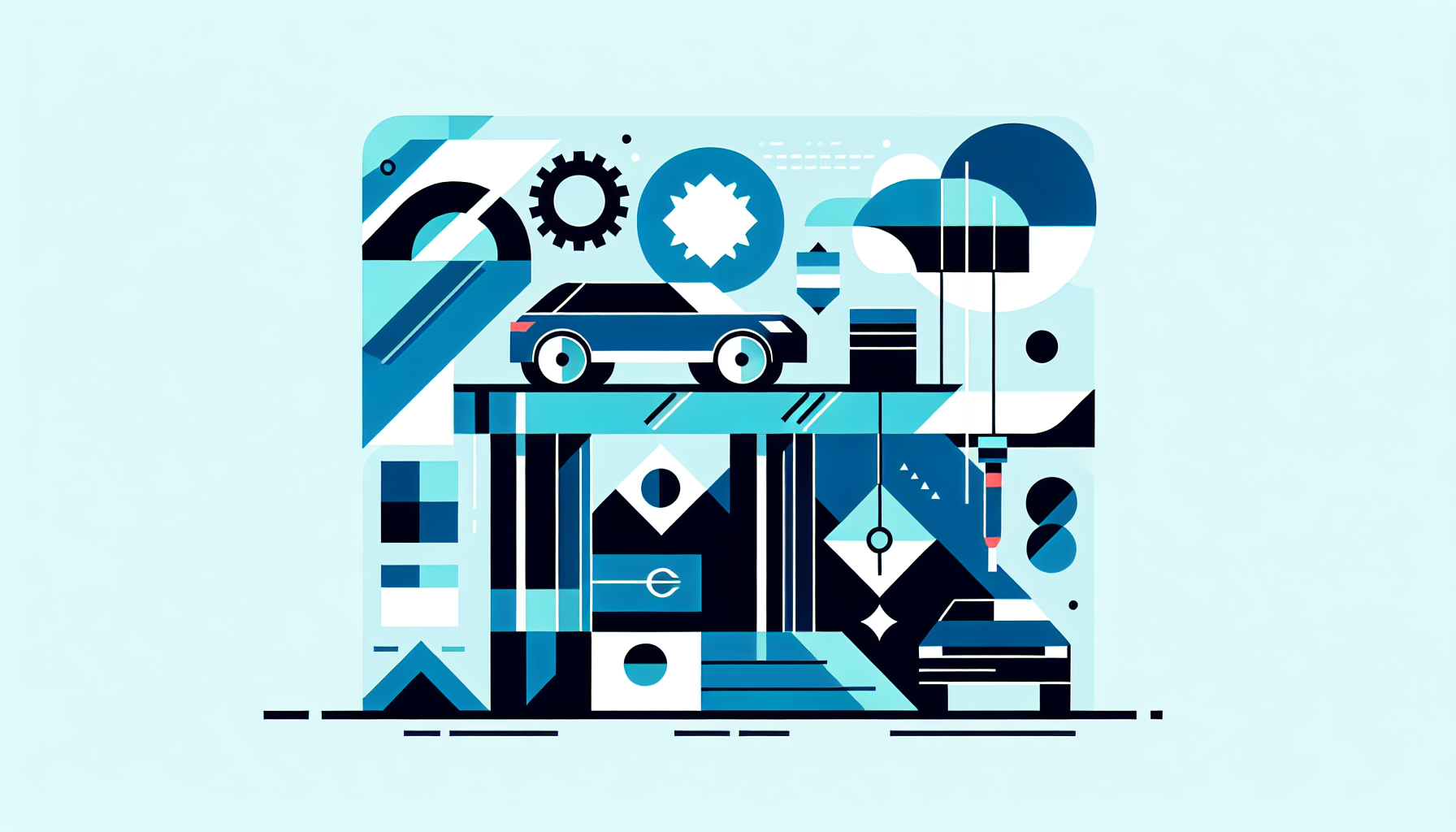Illustration for article about auto repair shop optimization for Perplexity AI