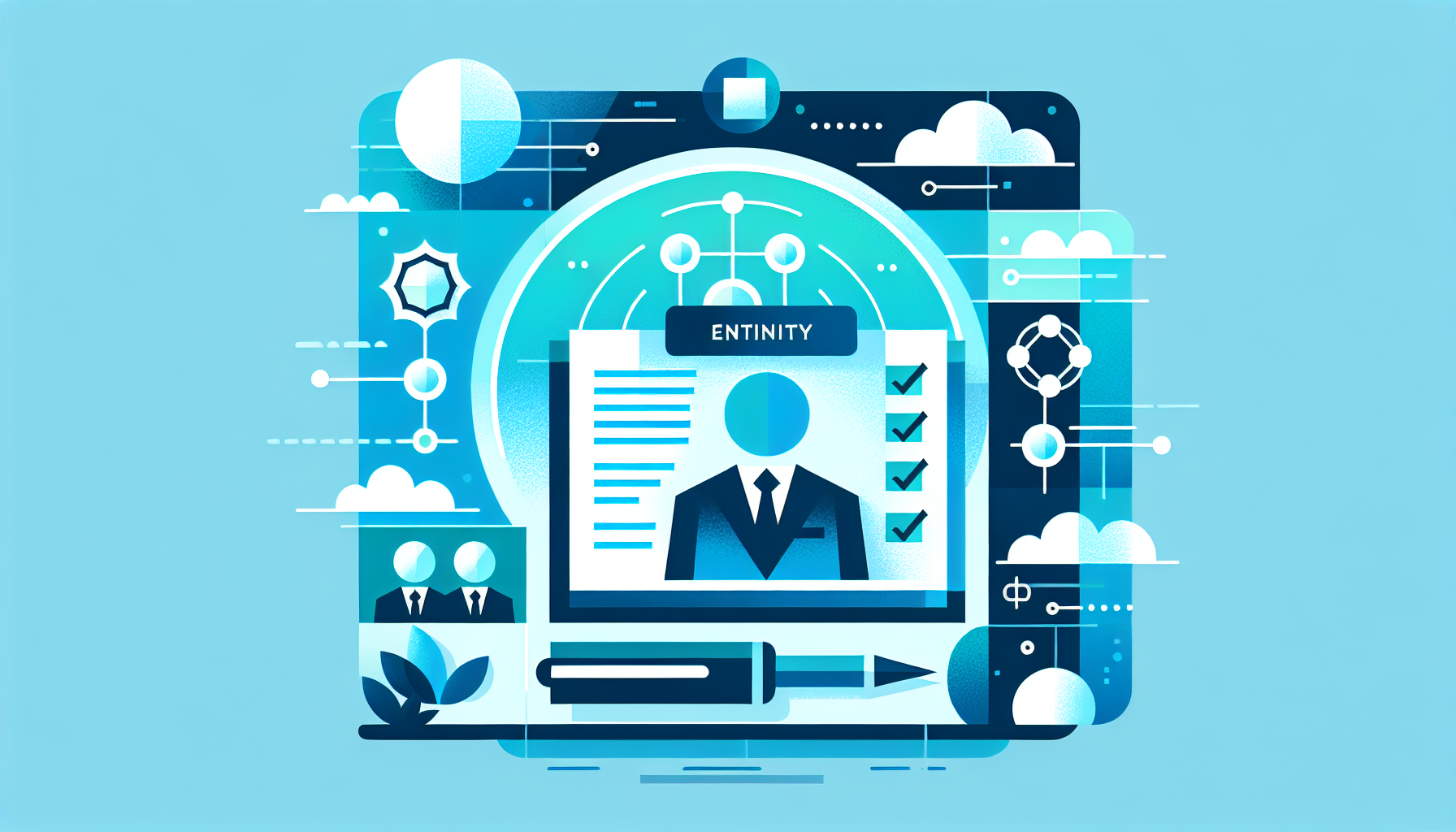 Illustration for article about entity authority and sameAs links