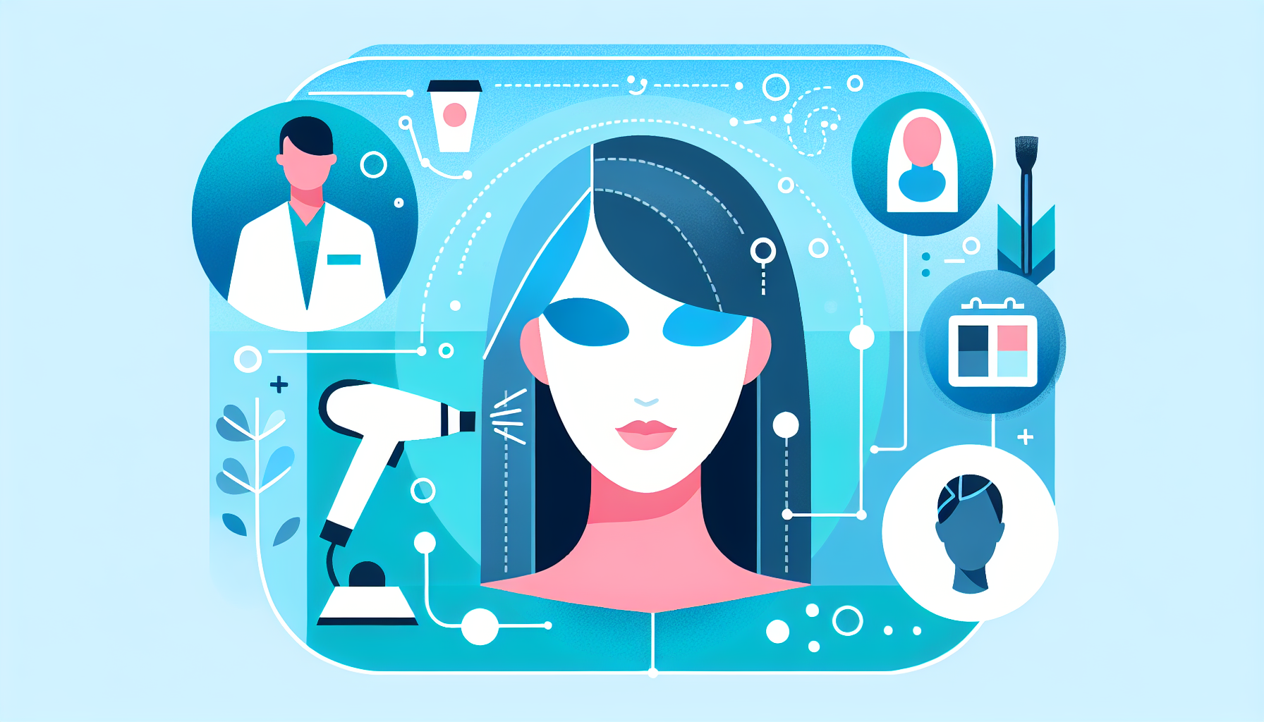 Ілюстрація до статті про AI інструменти для салону краси