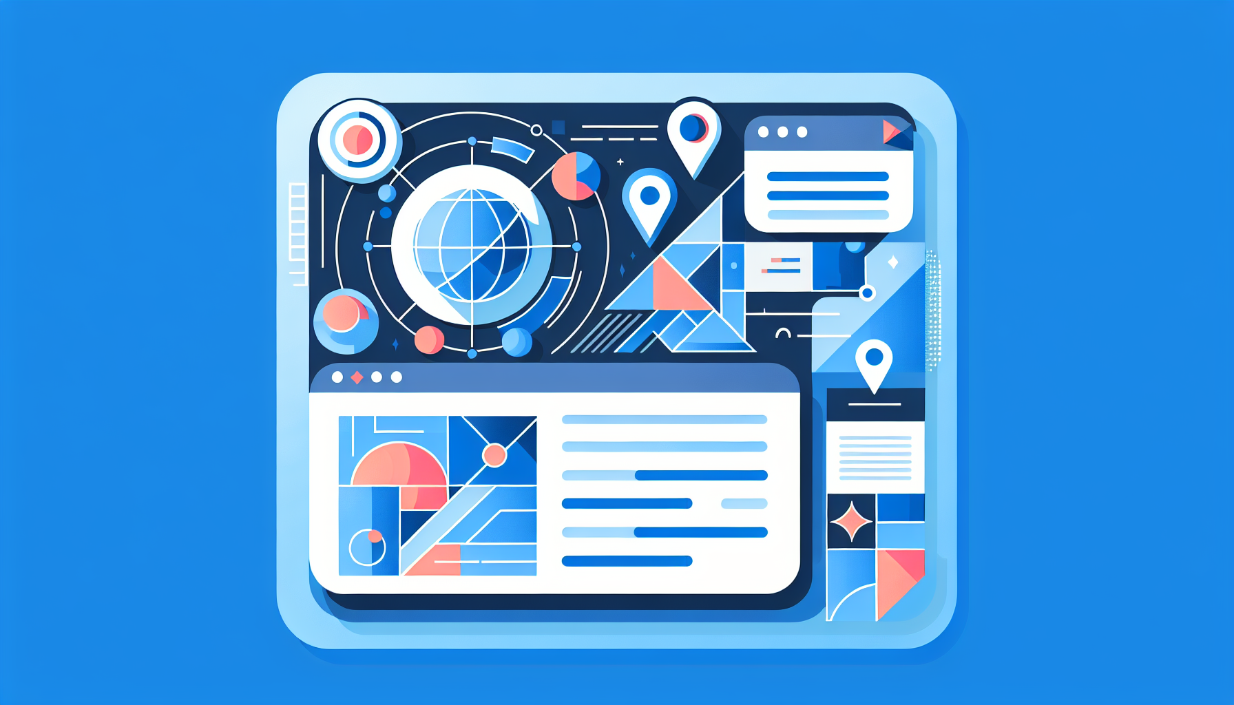 Illustration for article about creating local pages for AI search engines