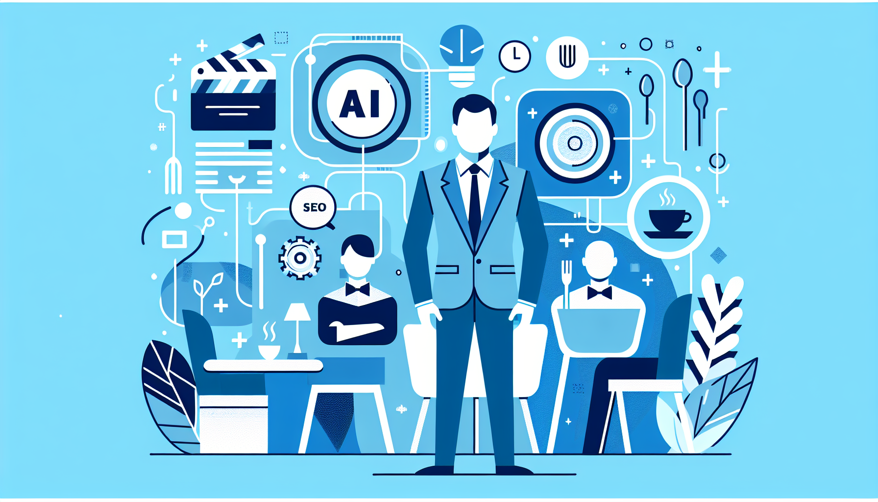 Ілюстрація до статті про AI SEO для ресторанів
